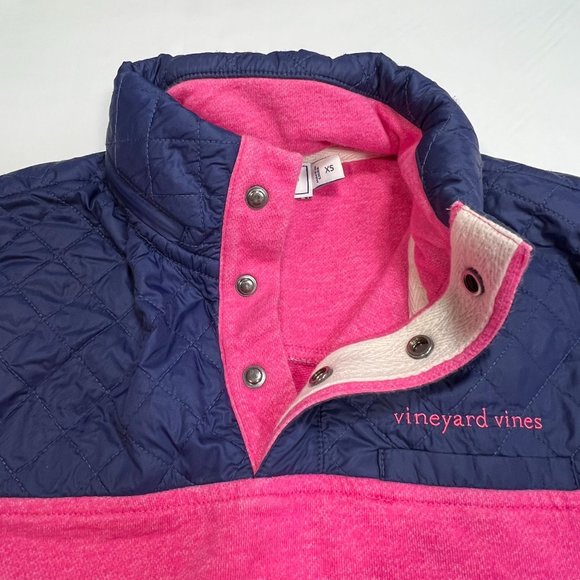 Vineyard Vines Sweatshirt Pink Pullover‎ Women's XS Snap Pockets Casual Jacket - Picture 5 of 14